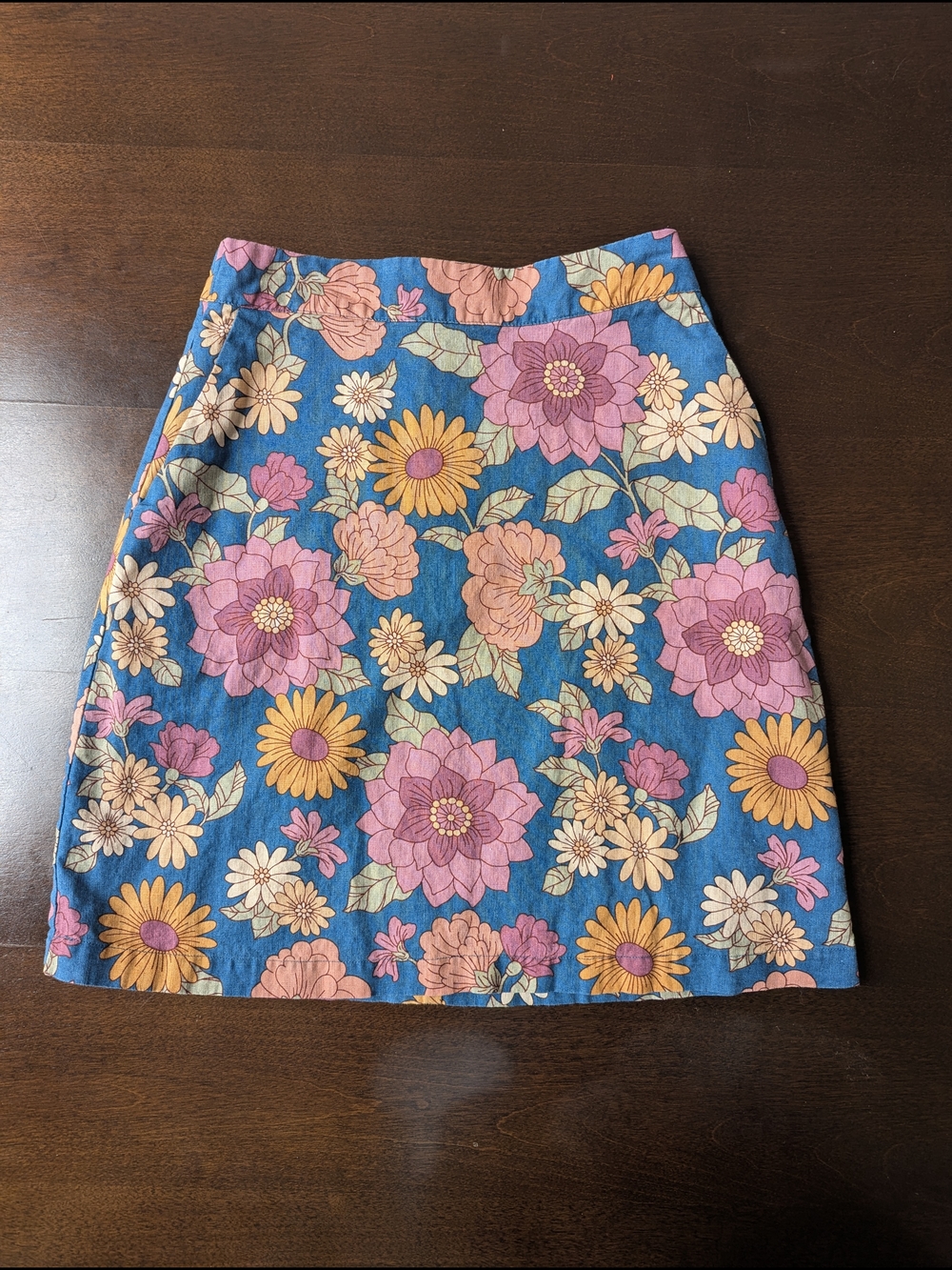 ModCloth x Princess Highway Linen Floral Mini Skirt (US 4)
